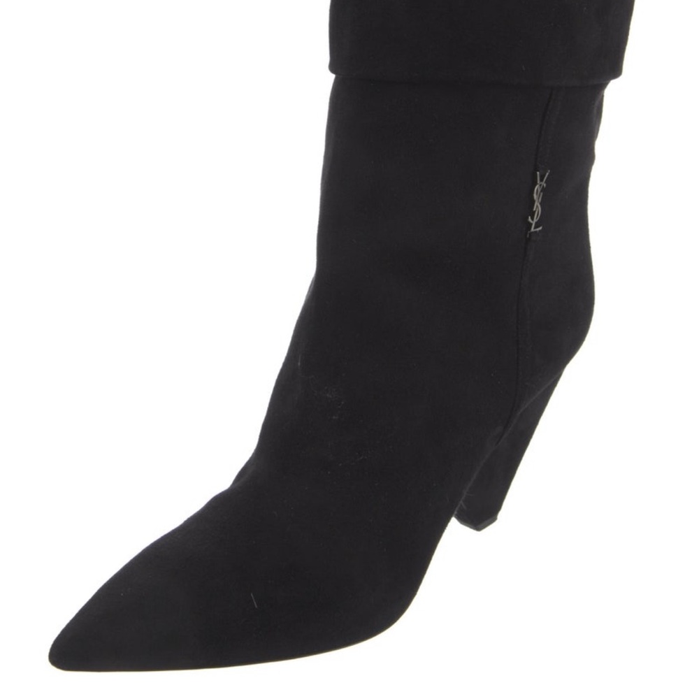 Yves Saint Laurent Black Heeled Boots - Picture 4 of 5